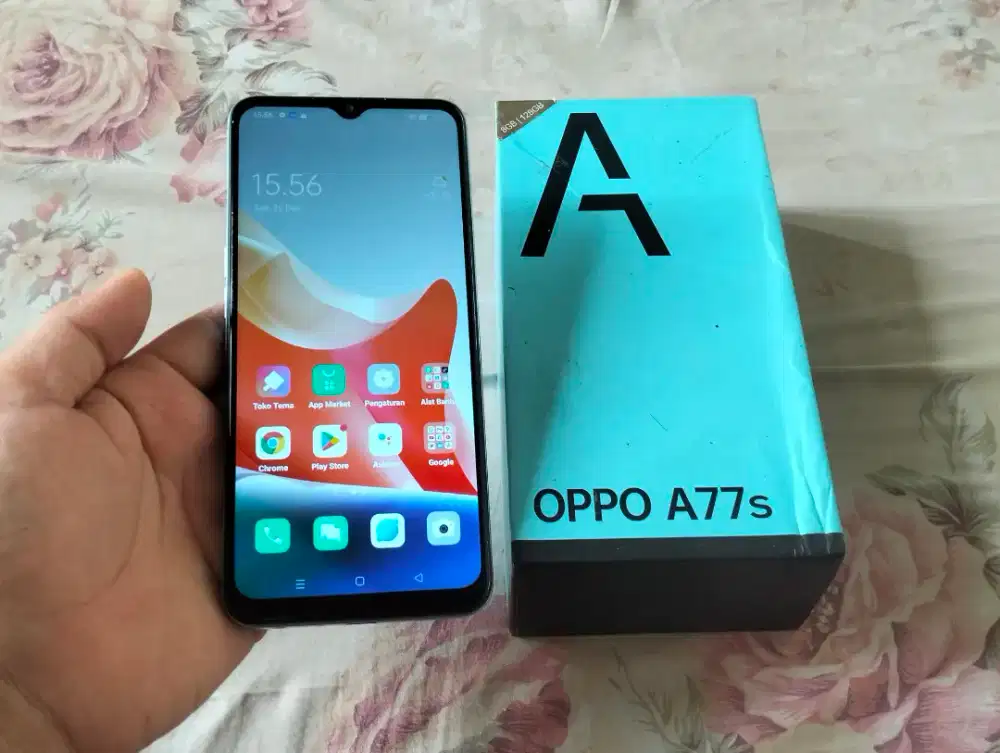 OPPO A77S RAM 8GB /128GB 4G 6.56in Finger Kamera 50MP Batre 5000Mah BU