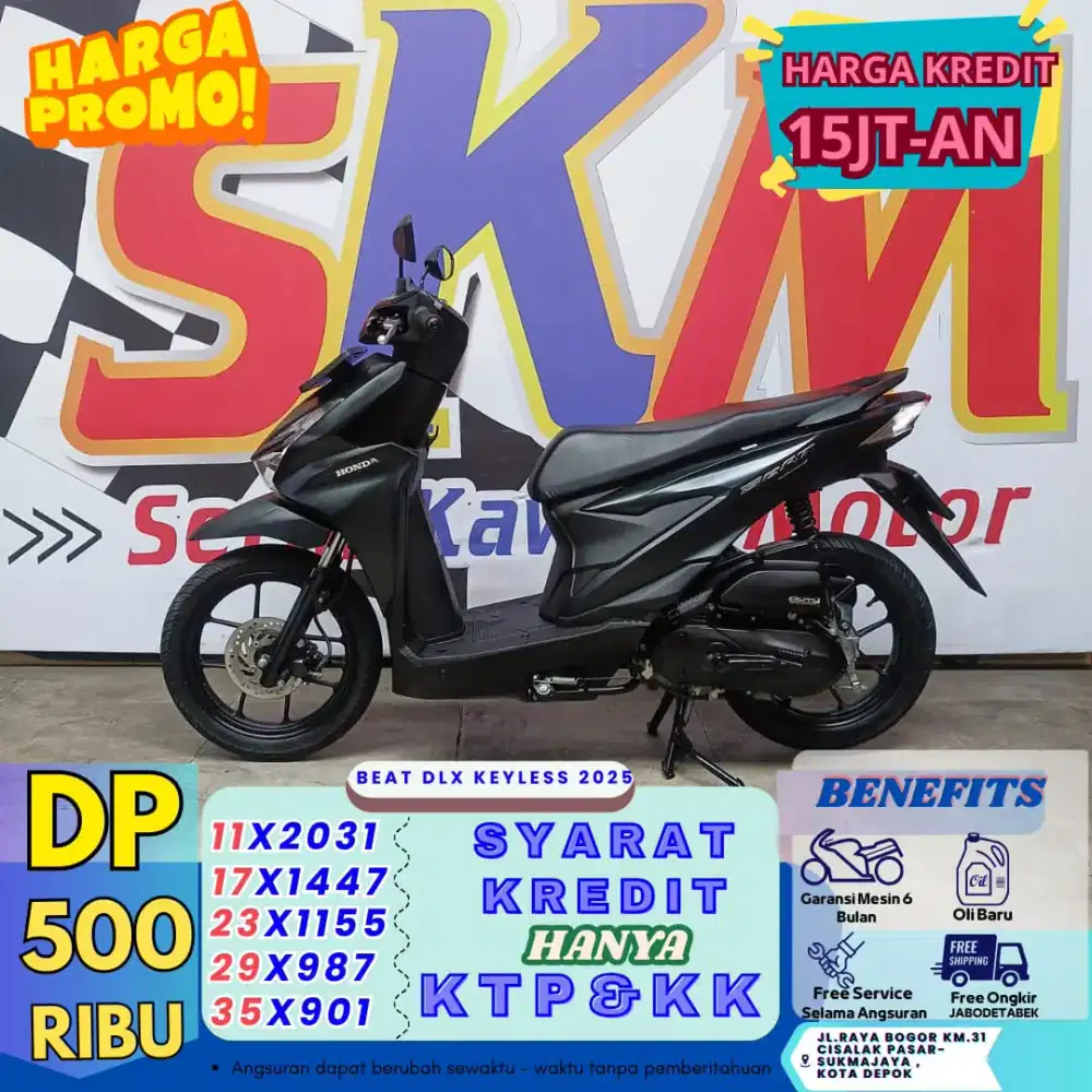 KM LOW PAJAK PANJANG HONDA BEAT DELUXEKEYLES 2025 CASH/CREDIT