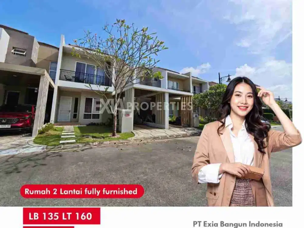 dijual rumah cantik 2lt 160m2 fully furnished Batam center