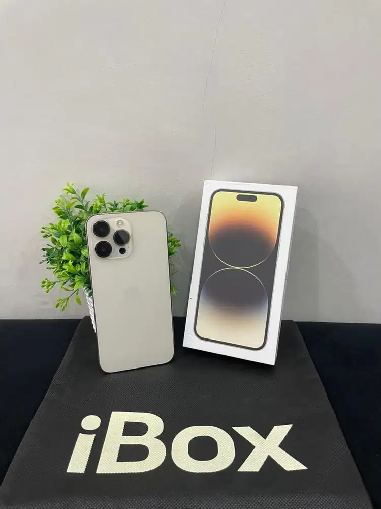 IPhone 14 ProMax 256GB iBox Gold mulus Fullset BH 85% 3Utool 98