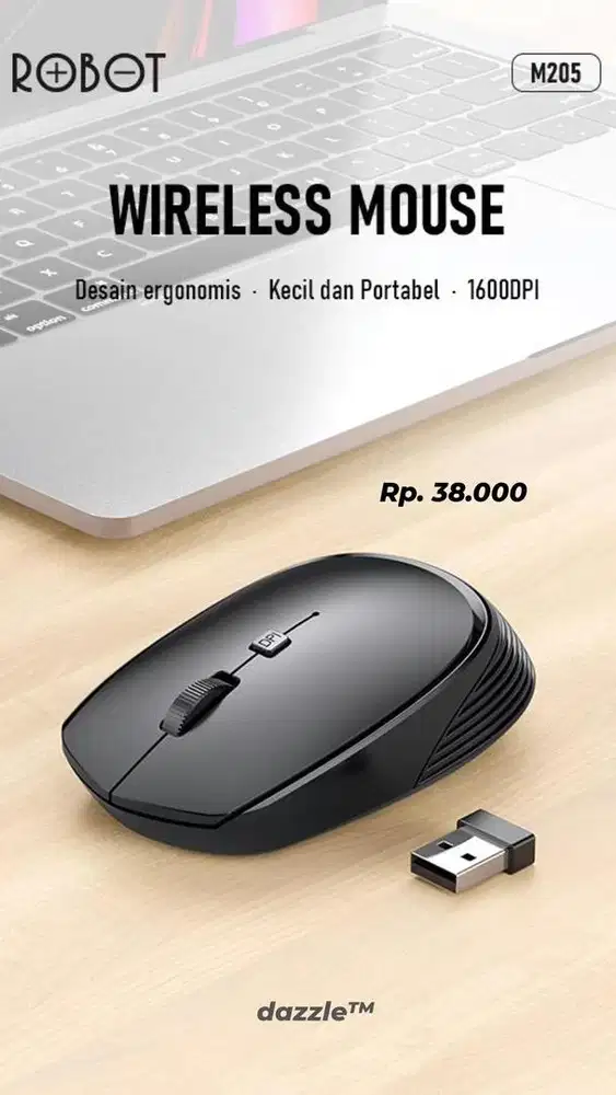 MOUSE WIRELESS ROBOT M205