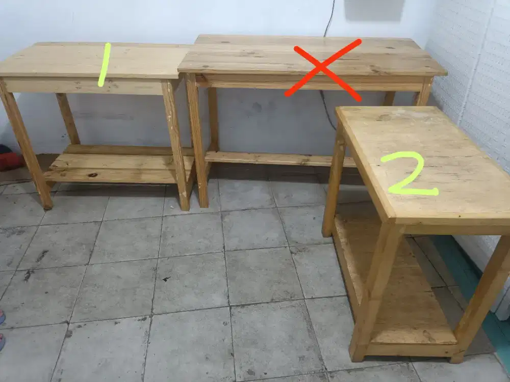 Meja warung untuk makan dan meja kompor