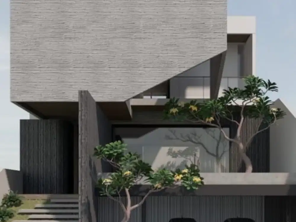 rumah baru dengan pool konsep villa citraland utama