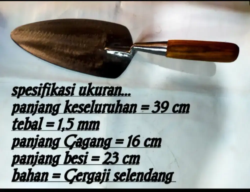 Cetok/sendok semen bahan baja