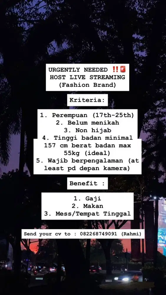 Host live berpengalaman