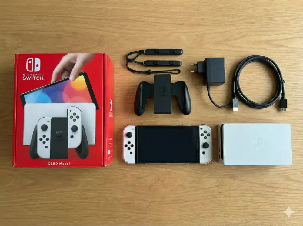 Nintendo Switch OLED White 512GB Full Game Mulus Like New