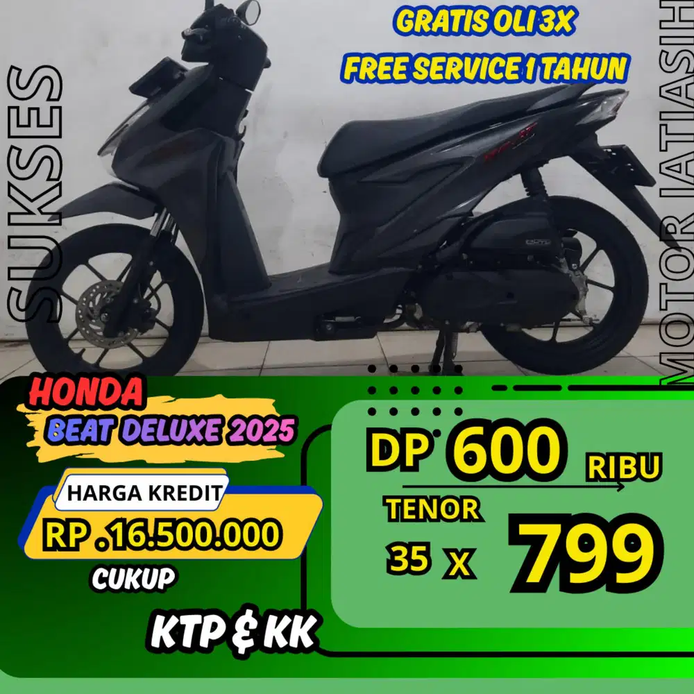PROMO DP MURAH HONDA BEAT DELUXE 2025 DP 1 JUTA BISA CASH/KREDIT