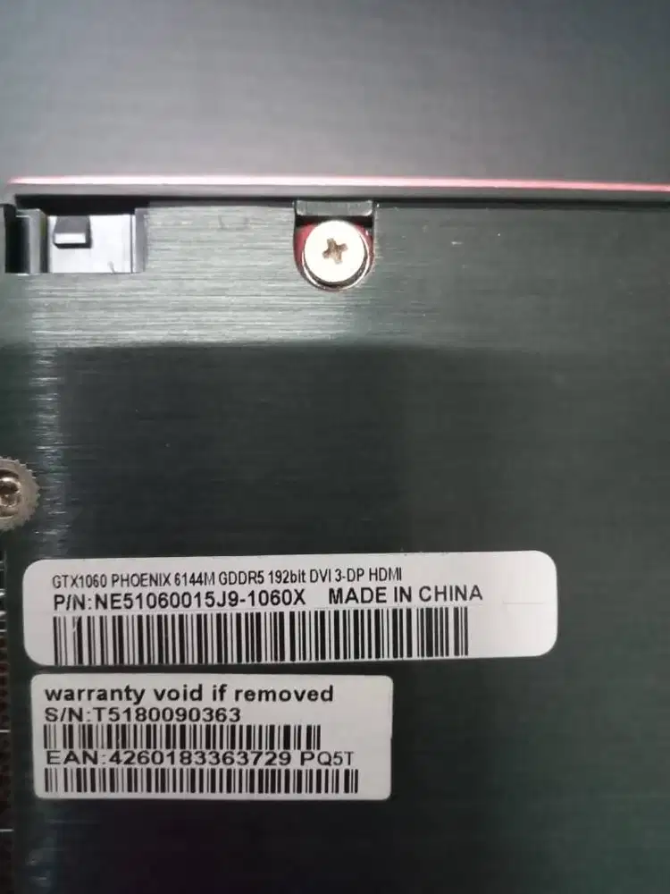 Jual VGA Gainward Phoenix GTX 1060 6GB GDDR5 192-bit
