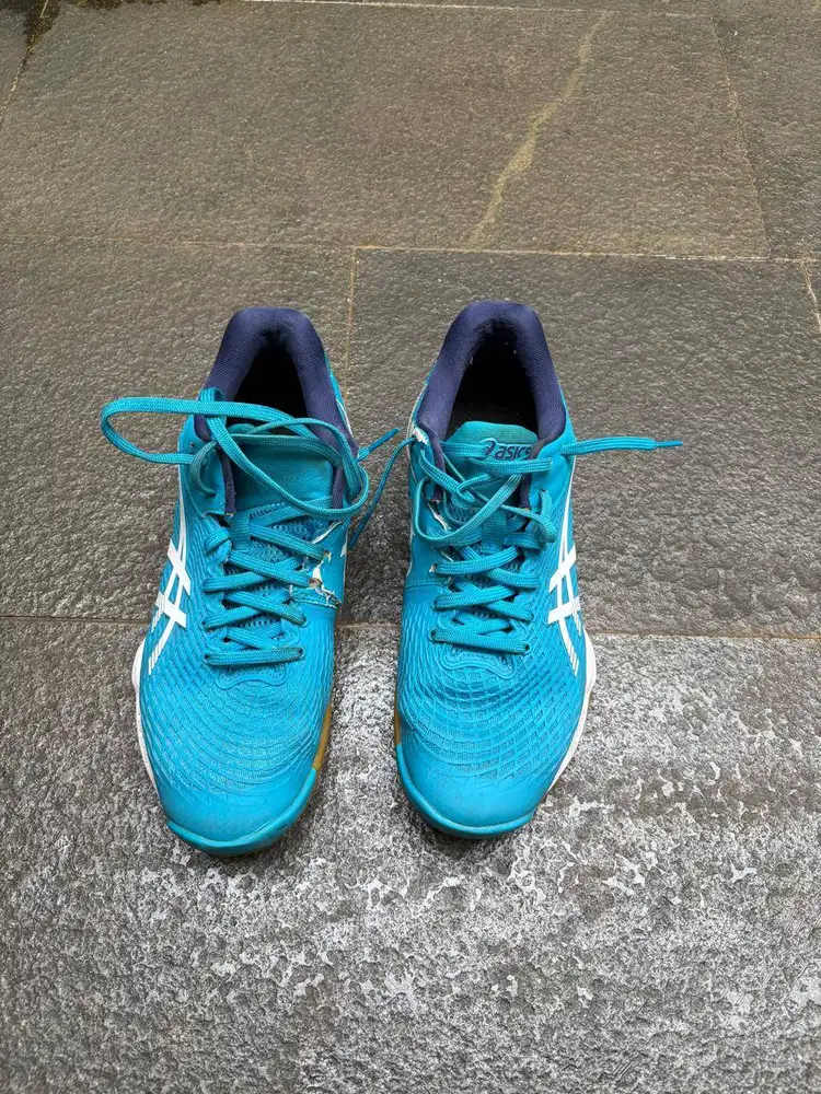 sepatu asics badminton padel tenis blade ff biru