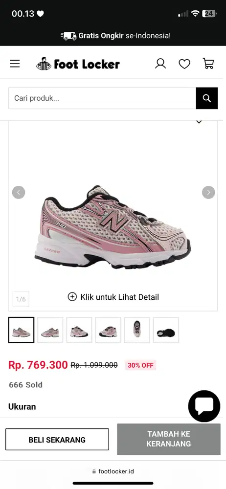 NEW BALANCE ANAK 740 PINK