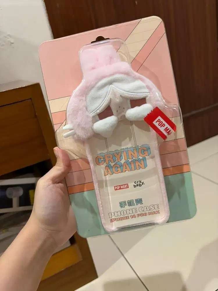 CASING IPHONE 14 PRO MAX POPMART CRYBABY CRYING AGAIN PHONE CASE