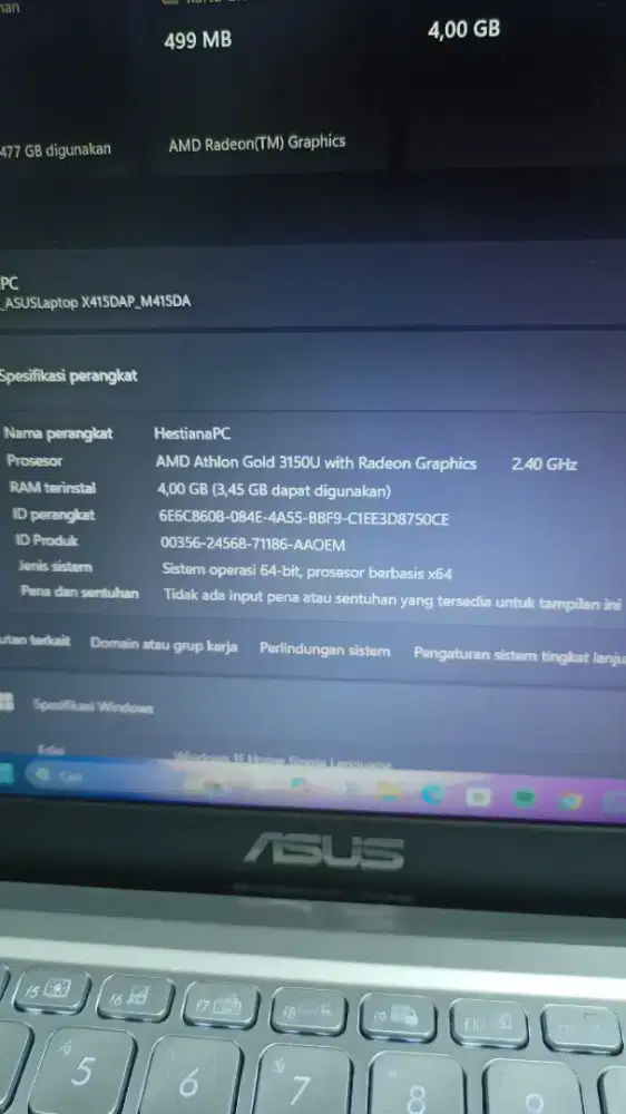 Laptop Asus X415DAP/M415DA windows 11