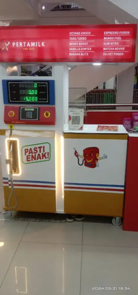 Pom susu. (Jual minuman susu)