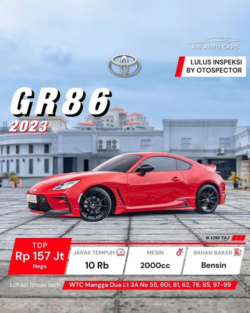 [KM 10 RB] Toyota GR86 Eyesight NIK 2023 GT 86 mdl FT86 2022 FT 2024
