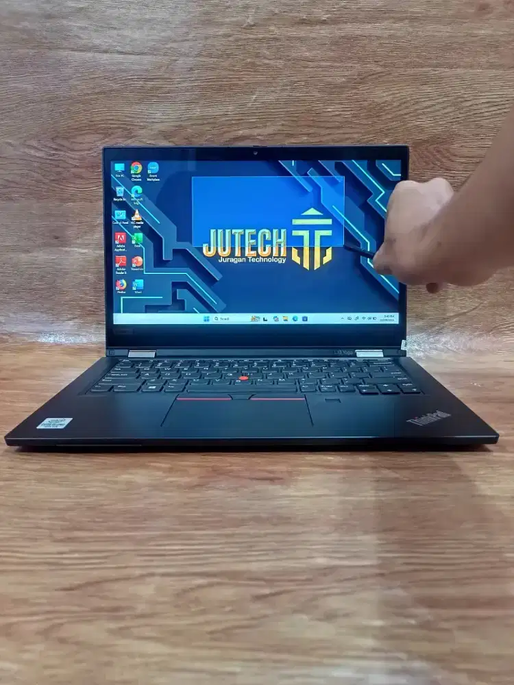 Laptop Lenovo Core i5 Gen 10 Slim Touchscreen Layar lipat Ram 16 GB,