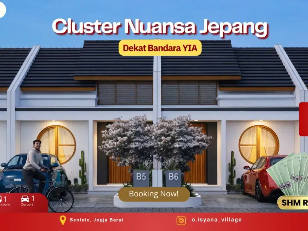 DIJUAL RUMAH JANANESE STYLE SENTOLO JOGJA BARAT LOKASI STRATEGIS