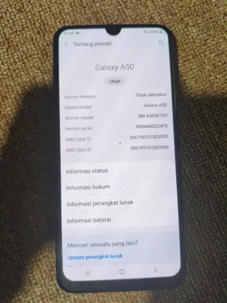 Samsung a50 ram 4+4/64