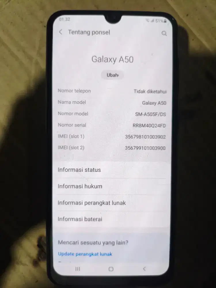 Samsung a50 ram 4+4/64