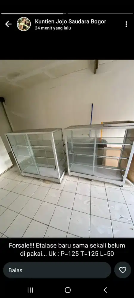 Etalase Meja Kaca Baru Murah