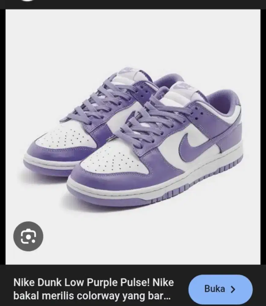 Sepatu nike air dunk low purple pulse ori
