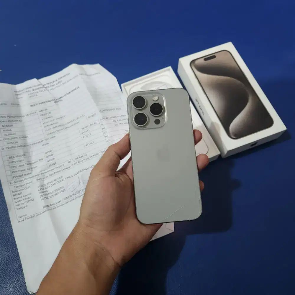 iPhone 15 pro 256gb resmi fullset original no minus