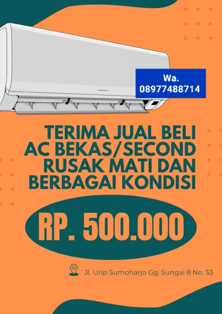 Terima jual Beli AC Bekas Berbagai kondisi siap jemput dan Bongkar