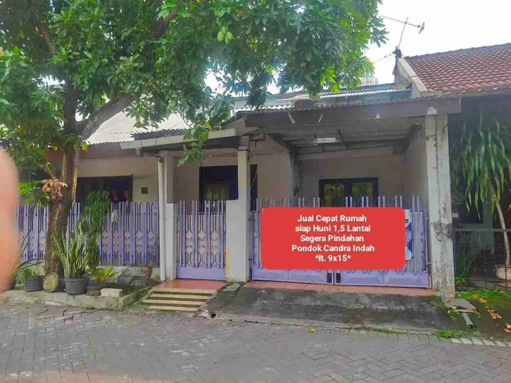 Waru Sidoarjo | Jual Rumah Murah 1,5 Lt 135 m² Pondok Candra Tol Juanda Tambak Sumur MERR Wadungasri Berbek UINSA RSIA Bunda RS Mitra Keluarga Rungkut Surabaya