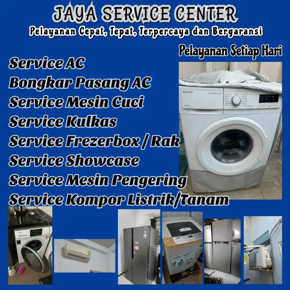 Service Mesin Cuci Bongkar Pasang AC Servis AC Kulkas Frezerbox Krian