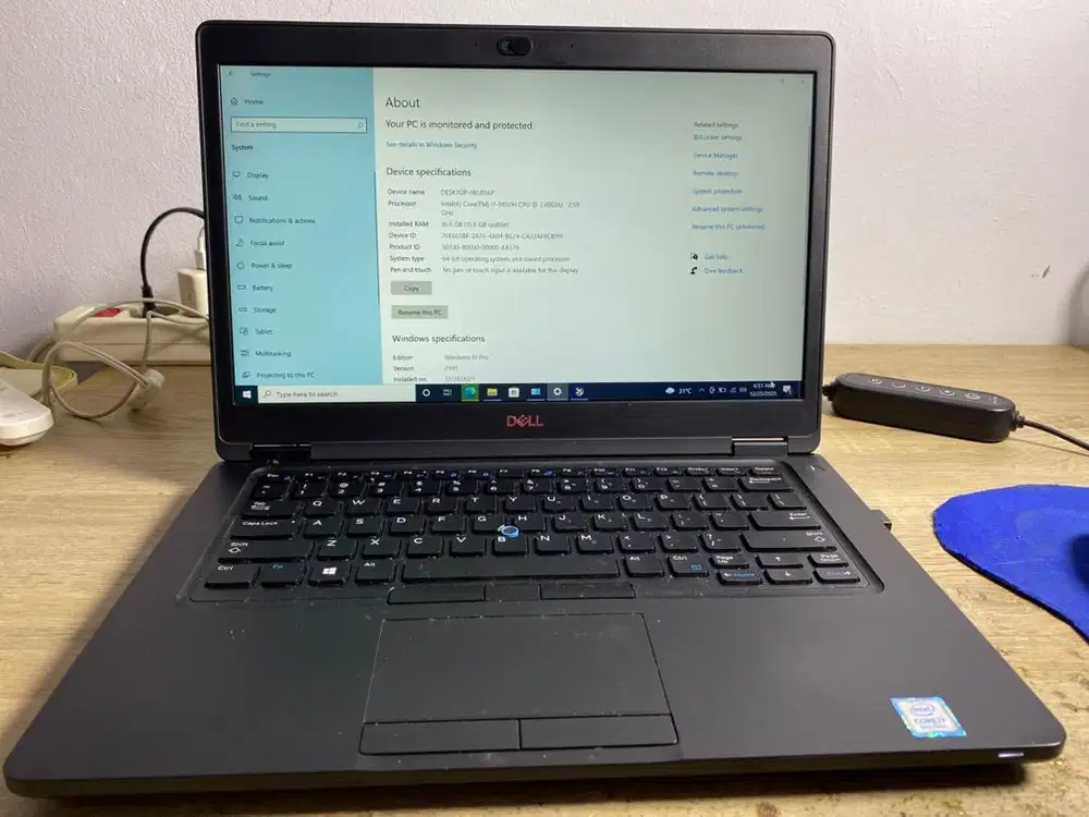 Dell Latitude 5491 – i7 Gen 8 | RAM 16GB | SSD 512GB | Body Mulus