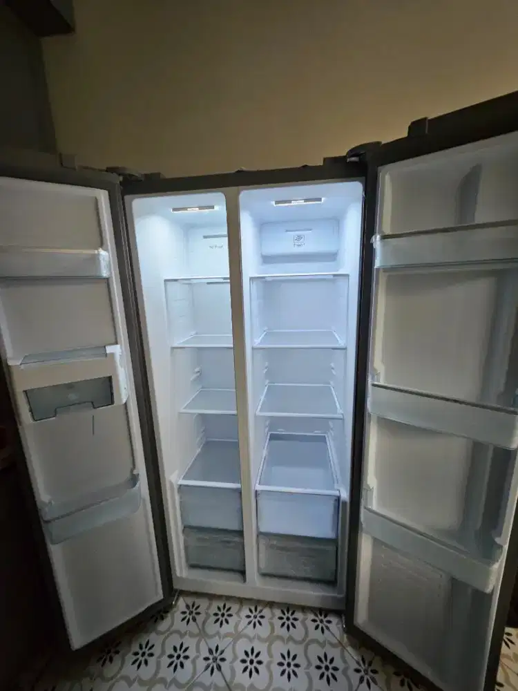 Kulkas side by side 2 pintu samping polytron prs 445s