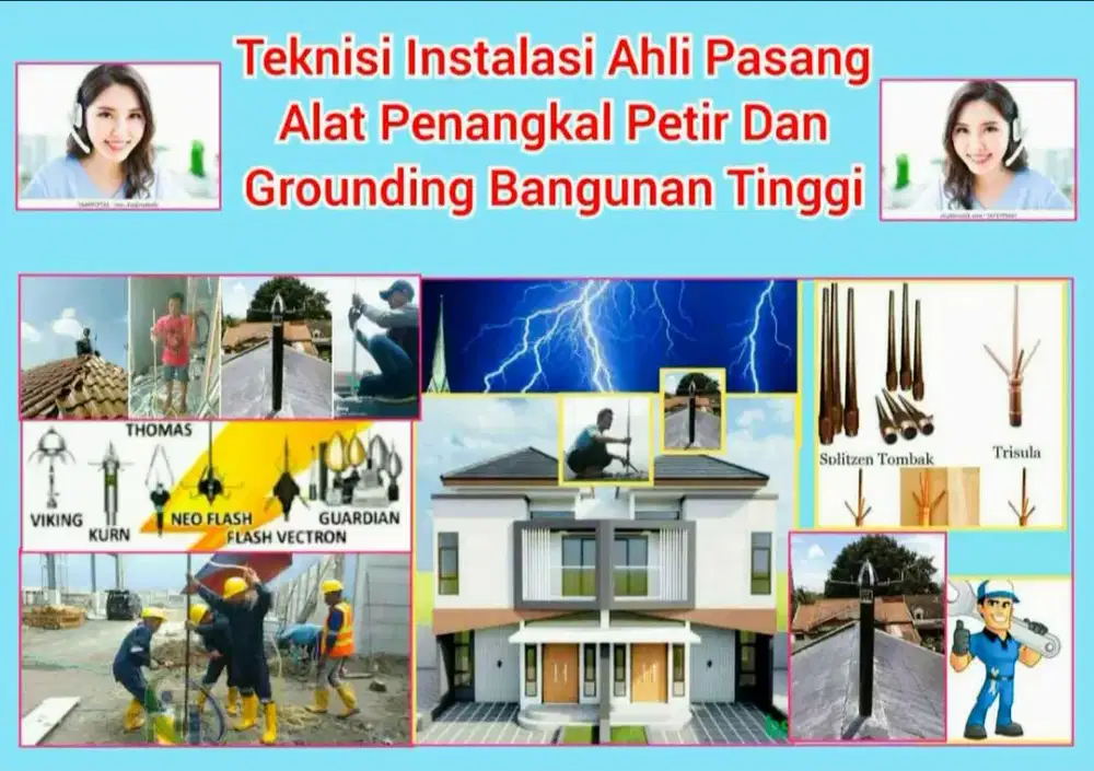 Instalasi Pemasangan Grounding Penangkal Petir Konvensional