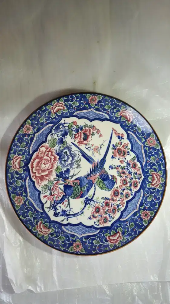 Piring antik motif burung made in japan