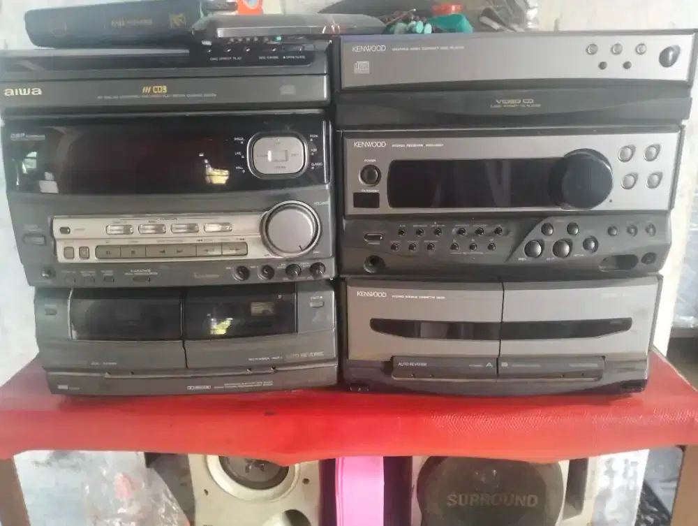 2 head unit aiwa dan kenwood