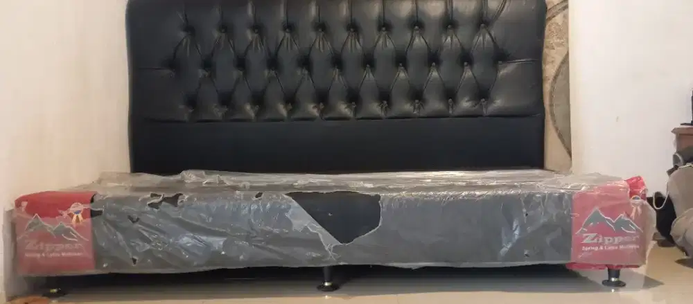 headboard + rangka kasur 100/160 x200