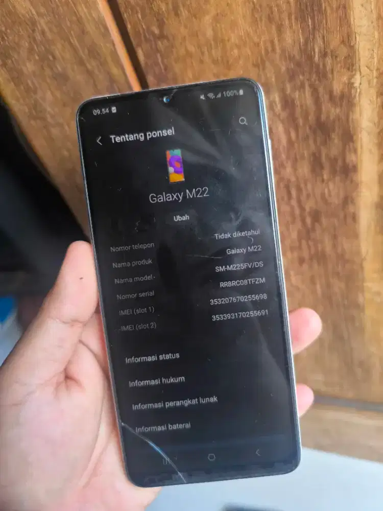 Jual cepat samsung M22 Ram 6/128gb Layar amoled