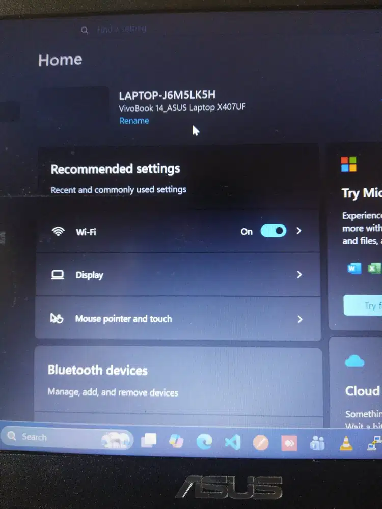 Dijual Vivobook14_ASUS X407UF (Bekas) intel i7 RAM : 16 GB