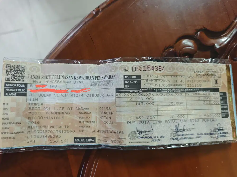 Honda Brio 2016 Bensin