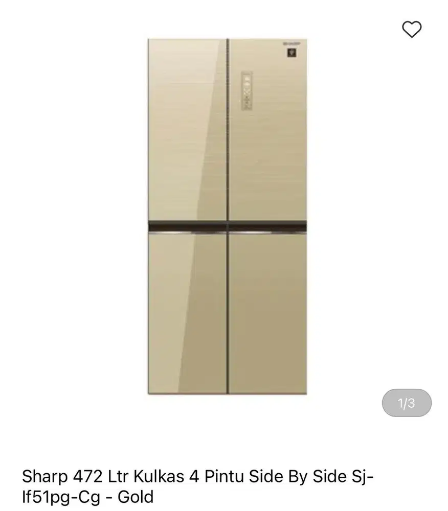 SHARP Kulkas 4 pintu side by side bisa cicilan syarat ktp