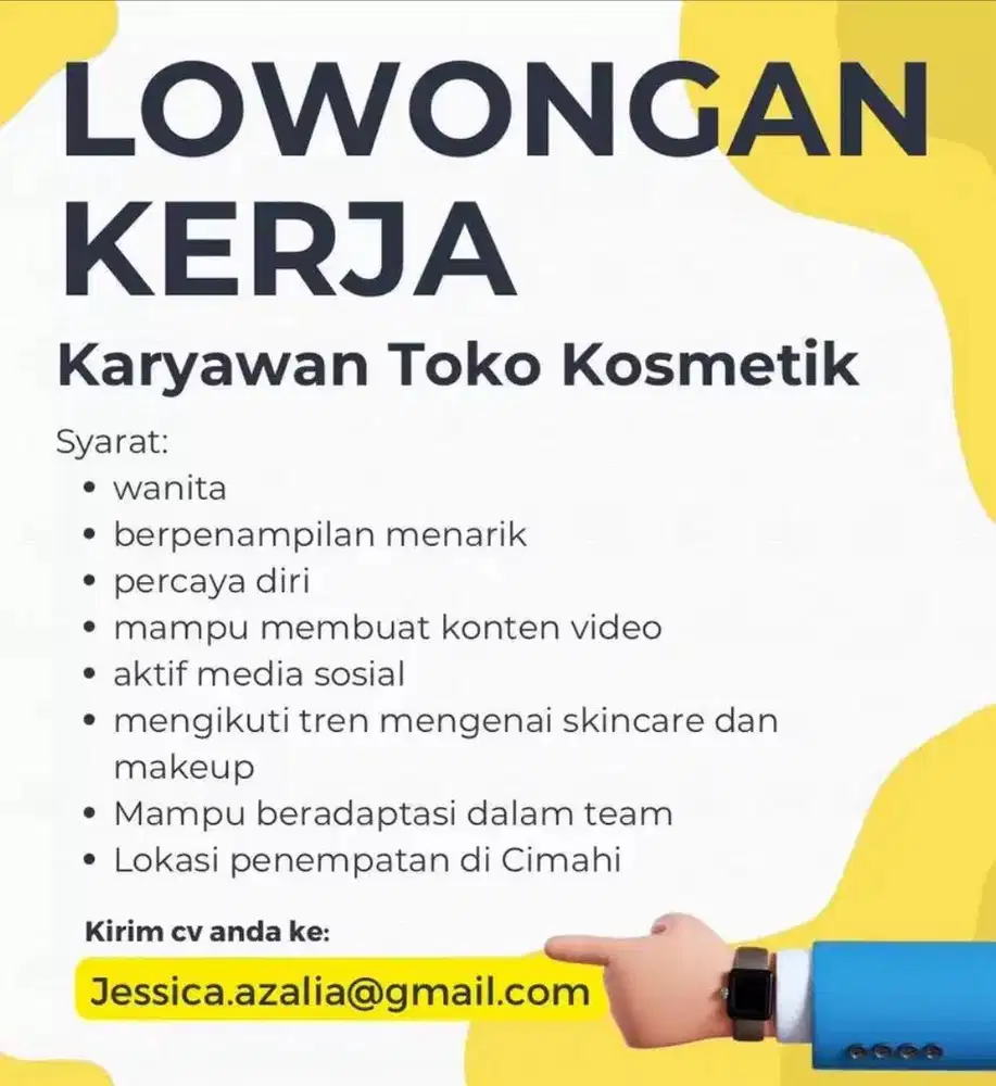 Lowongan kerja di toko kosmetik cimahi