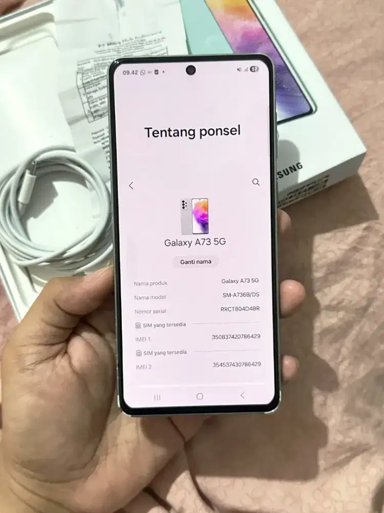 Samsung A73 5G 8/256Gb Resmi Sein No Minus