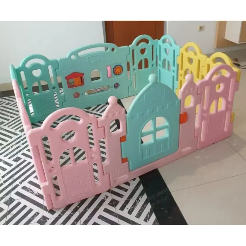 Ibebe marshmallow playroom playzone fence 12 panel Pagar bermain anak