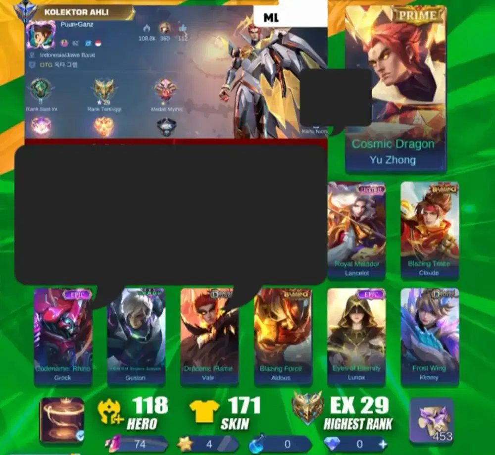 Mobile Legend Yu Zhong Prime