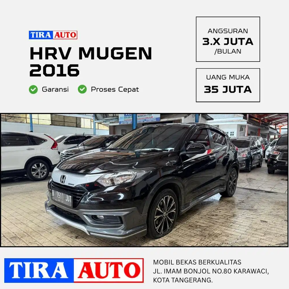 Odometer 27 ribu HRV MUGEN AT MATIC HR-V E CVT 2016 Hitam ganjil