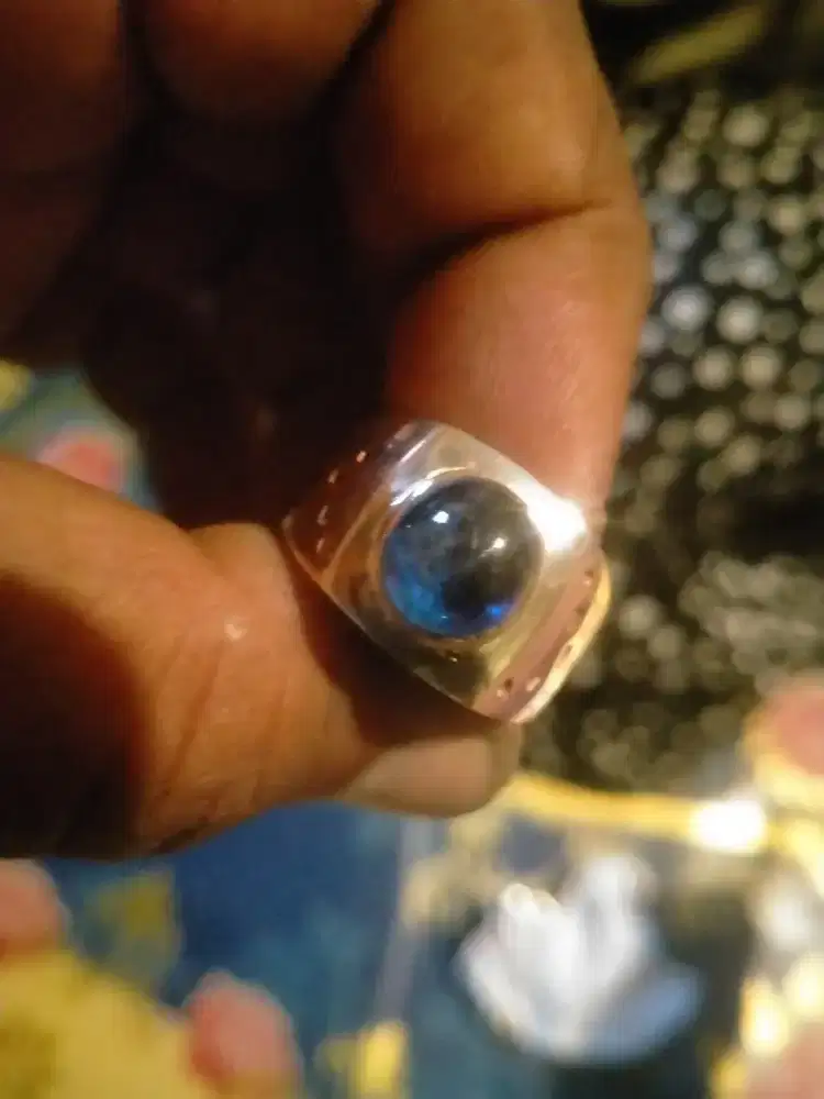 Sapir ring perak suasa UK 18 cod ya