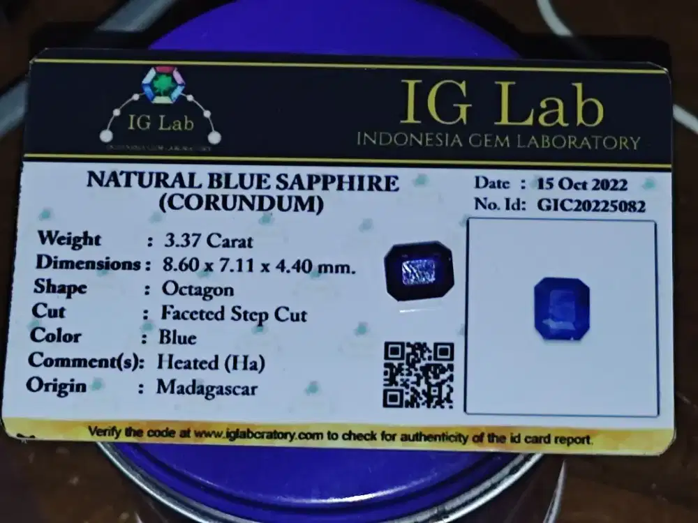 Batu natural blue safir