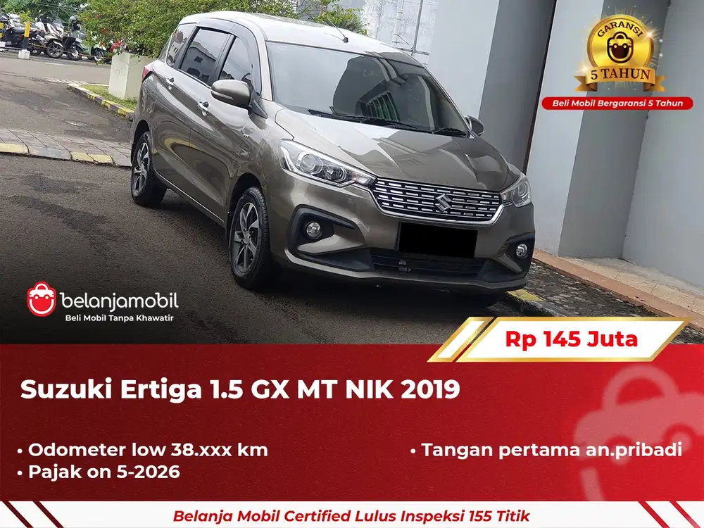 [ GARANSI 5TH ] Suzuki Ertiga 1.5 GX MT Manual 2019/2020