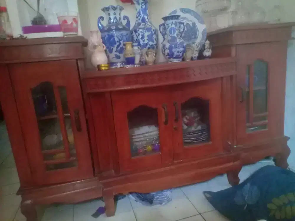 Meja kayu hias meja televisi