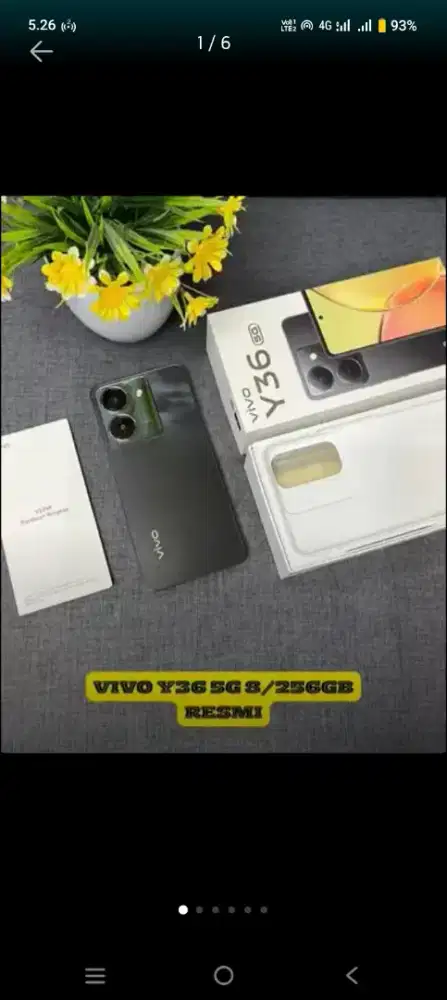 Vivo y36 5g ram 8+8/256