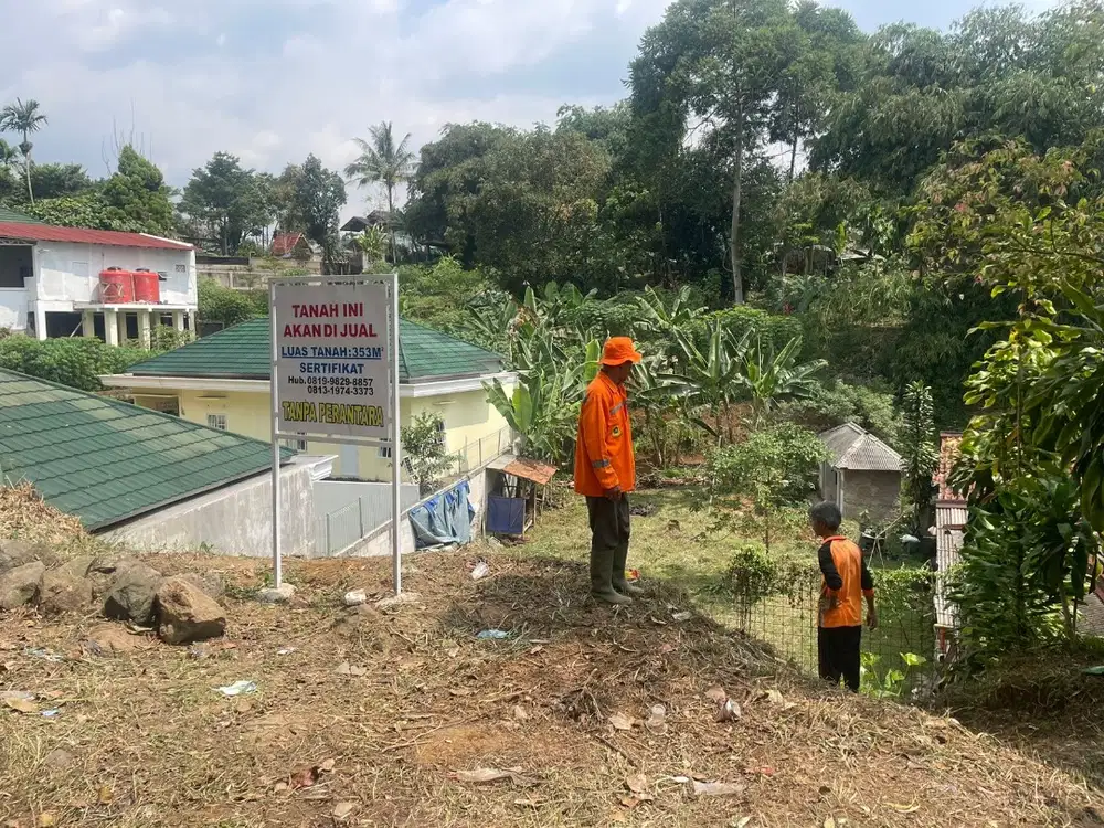 Dijual tanah luas 353 m2, SHM, ada mata air, lokasi Cisarua
