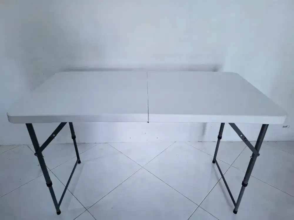 Baru meja lipat 2 fold table serbaguna multifungsi outdor indor 1.2 m